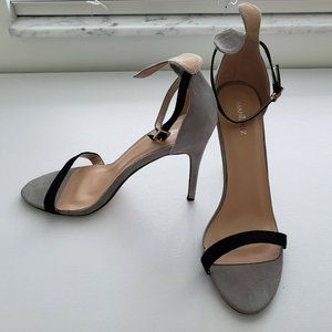 Marquiiz Grey Petal High Heel Stiletto Shoes
